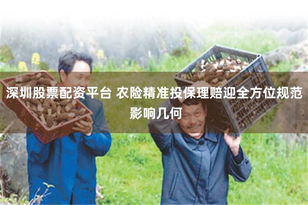 深圳股票配资平台 农险精准投保理赔迎全方位规范 影响几何