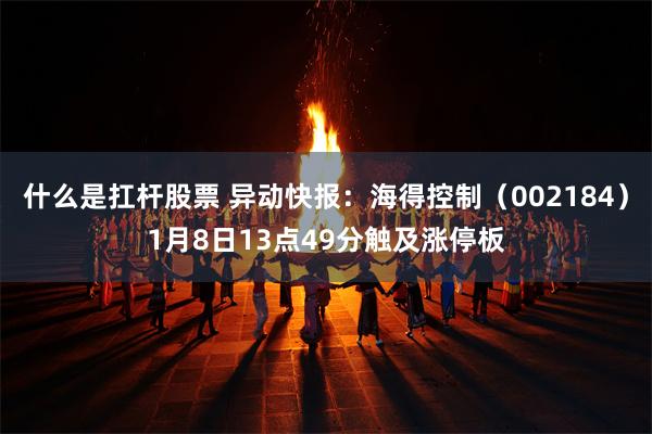 什么是扛杆股票 异动快报：海得控制（002184）1月8日13点49分触及涨停板